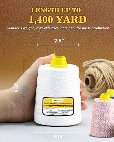 6-Stranded Sewing Thread Heavy Duty Spool Industrial Sewing Thread for Bag Sewing Machine Bag Closer Machine - Image 5