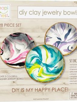 Hapinest Make Your Own Clay Jewelry Dish Craft Kit for Girls for Girls Ages 8 9 10 11 12-14 Years Old & Up